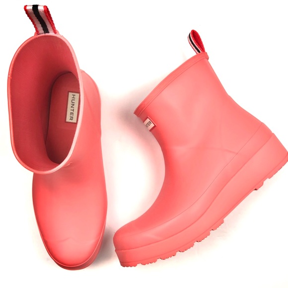 Hunter Shoes - HUNTER original short play boots coral pink ankle